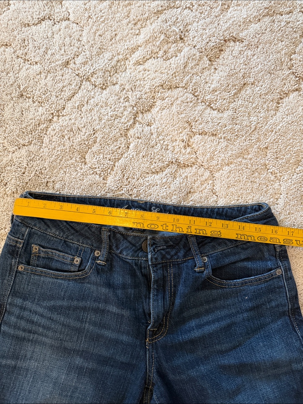American Eagle Outfitters Dark Blue Cropped Jeans - Picture 7 of 7